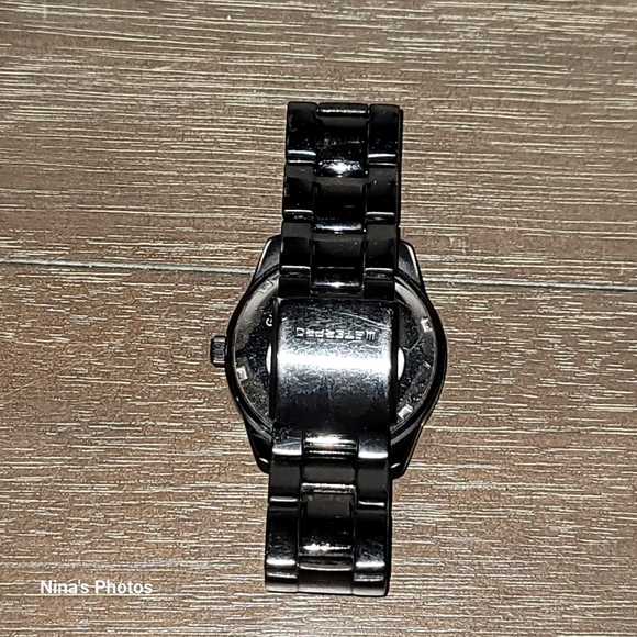Guess Water Pro 100M G95387G Black Stainless Steel Men\'s Watch Japan 38mm Works